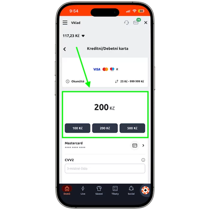 Proveďte Betano vklad