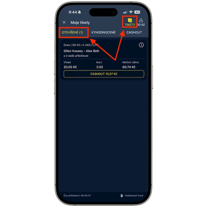 Sazkabet moje tikety