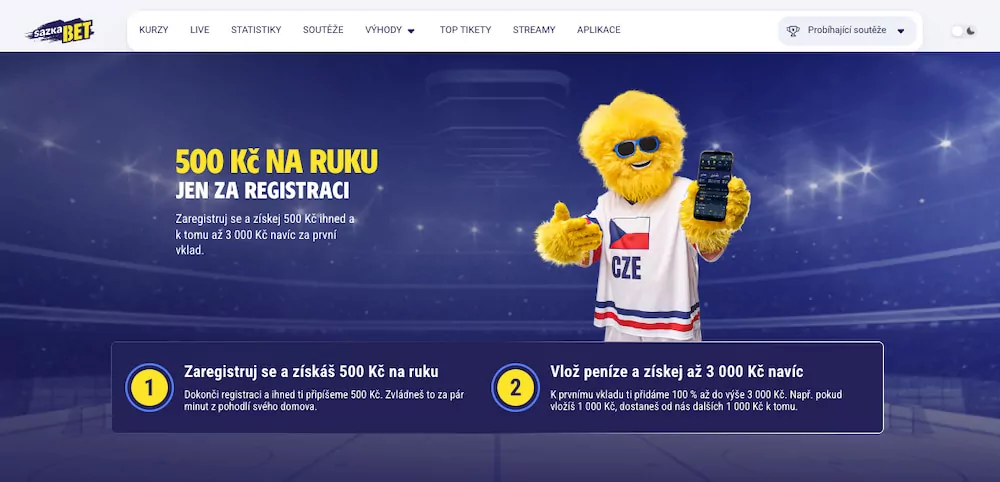 Sazkabet registrační bonus