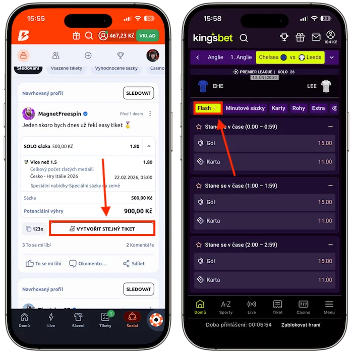 Speciální funkce Betano vs Kingsbet