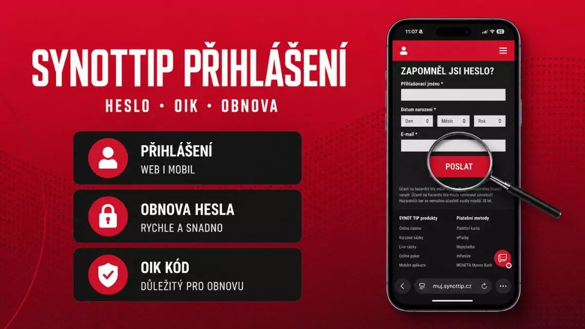 Synottip jak na přihlášení a OIK