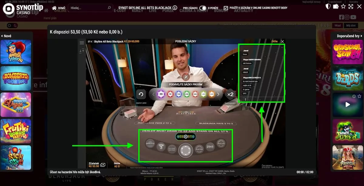 Synottip live casino