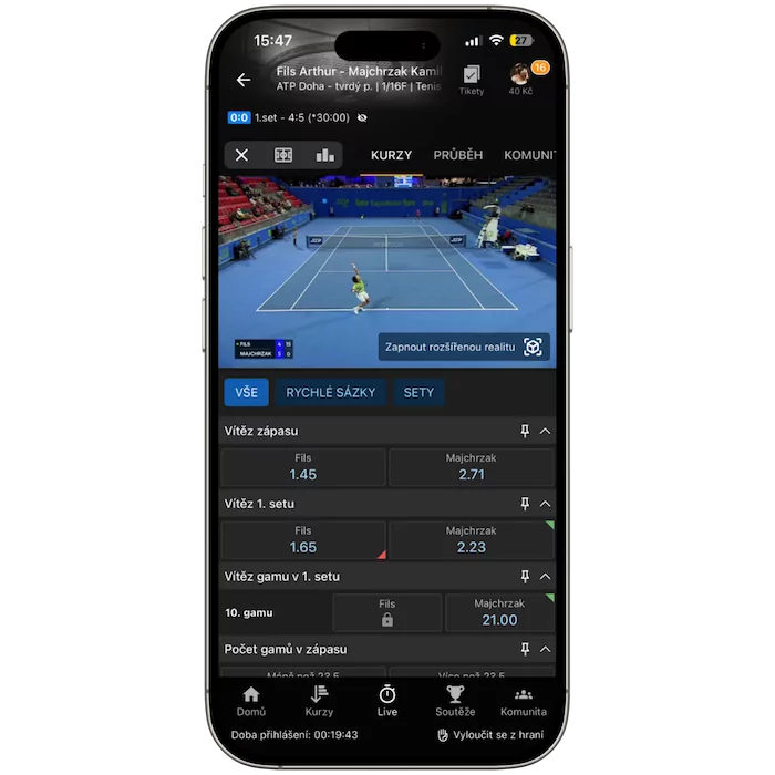 Tenis živě TV Tipsport