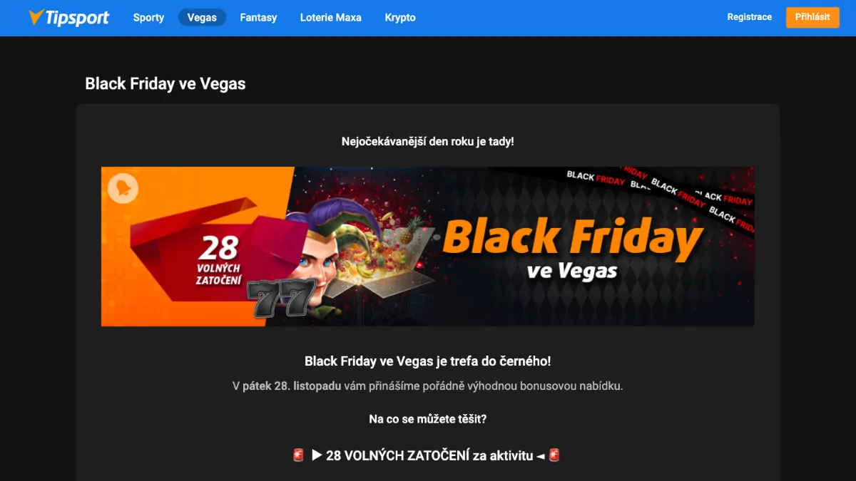 Tipsport Black Friday