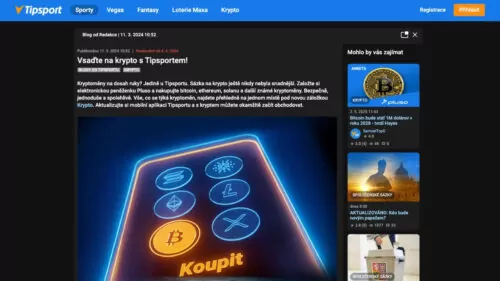 Tipsport krypto – jak funguje a jaké má výhody