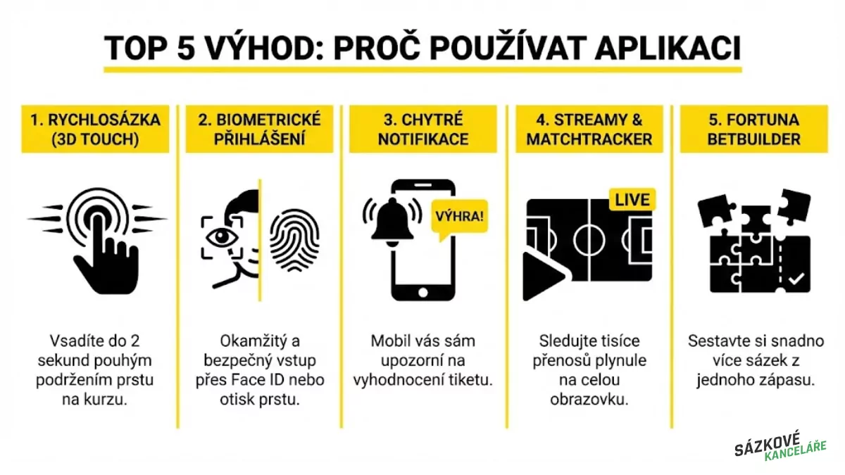 Top 5 výhod proč používat Fortuna aplikaci