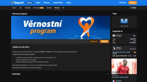 Tipsport věrnostní program: Jak funguje a jak získat Nety