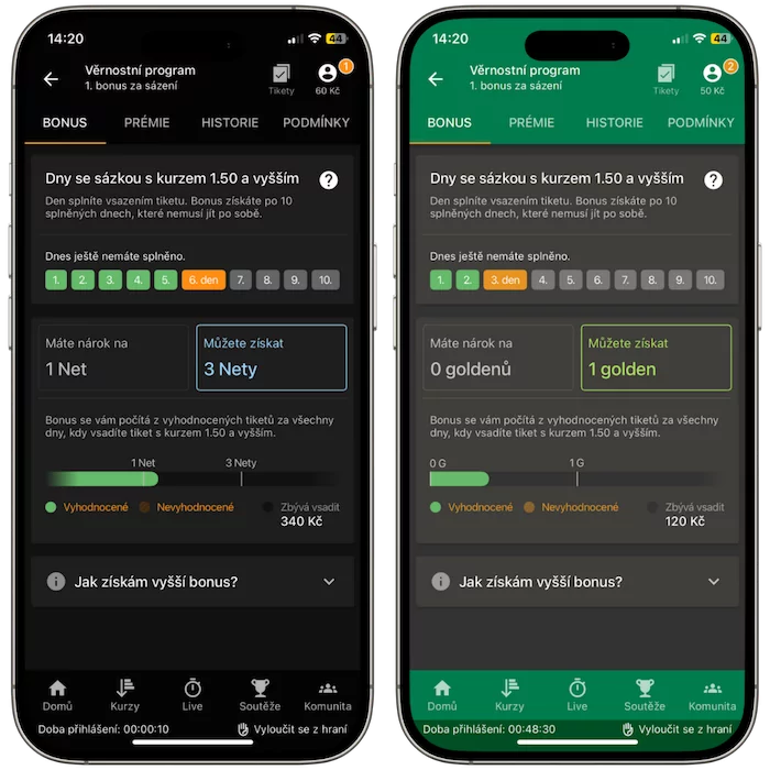 Věrnostní program Tipsport vs Chance