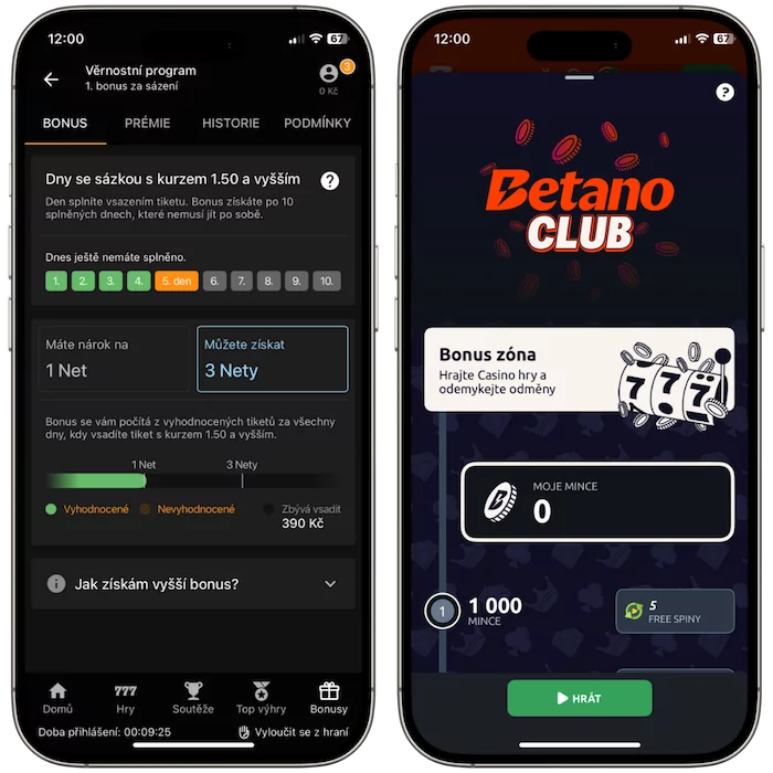 Věrnostní programy Tipsport vs. Betano