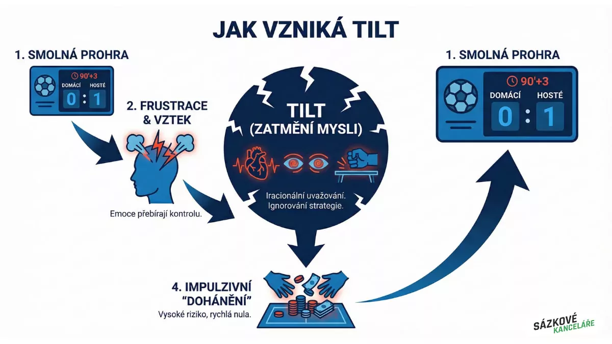 Vznik Tiltu zatmění mysli při sázení