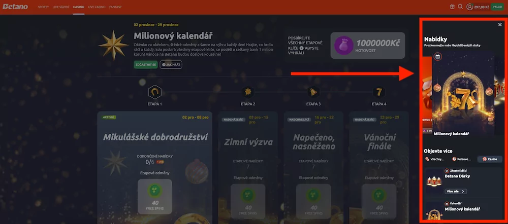 Kde najdu Betano adventní kalendář