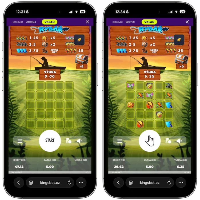Instantní hra Rybář v online casinu Kingsbet