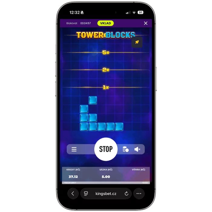 Instantní hra Tower Blocks v online casinu Kingsbet