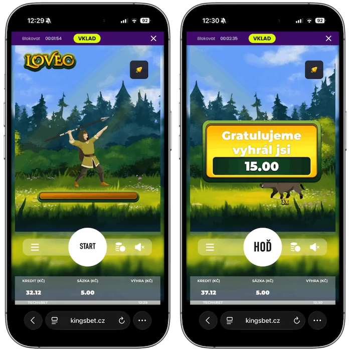 Instantní hra Lovec v online casinu Kingsbet
