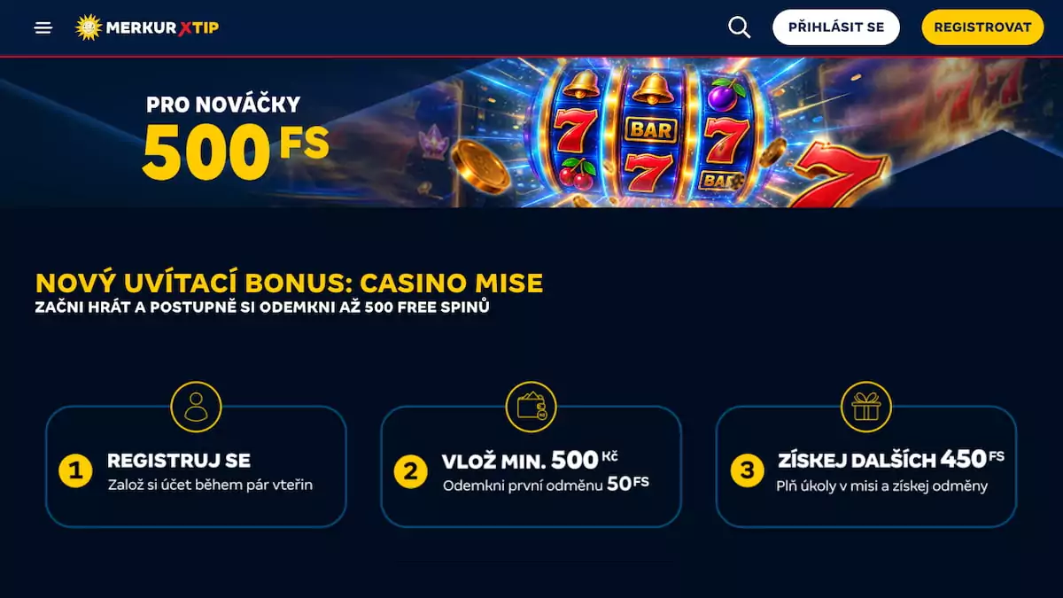 Merkurxtip registrační bonus