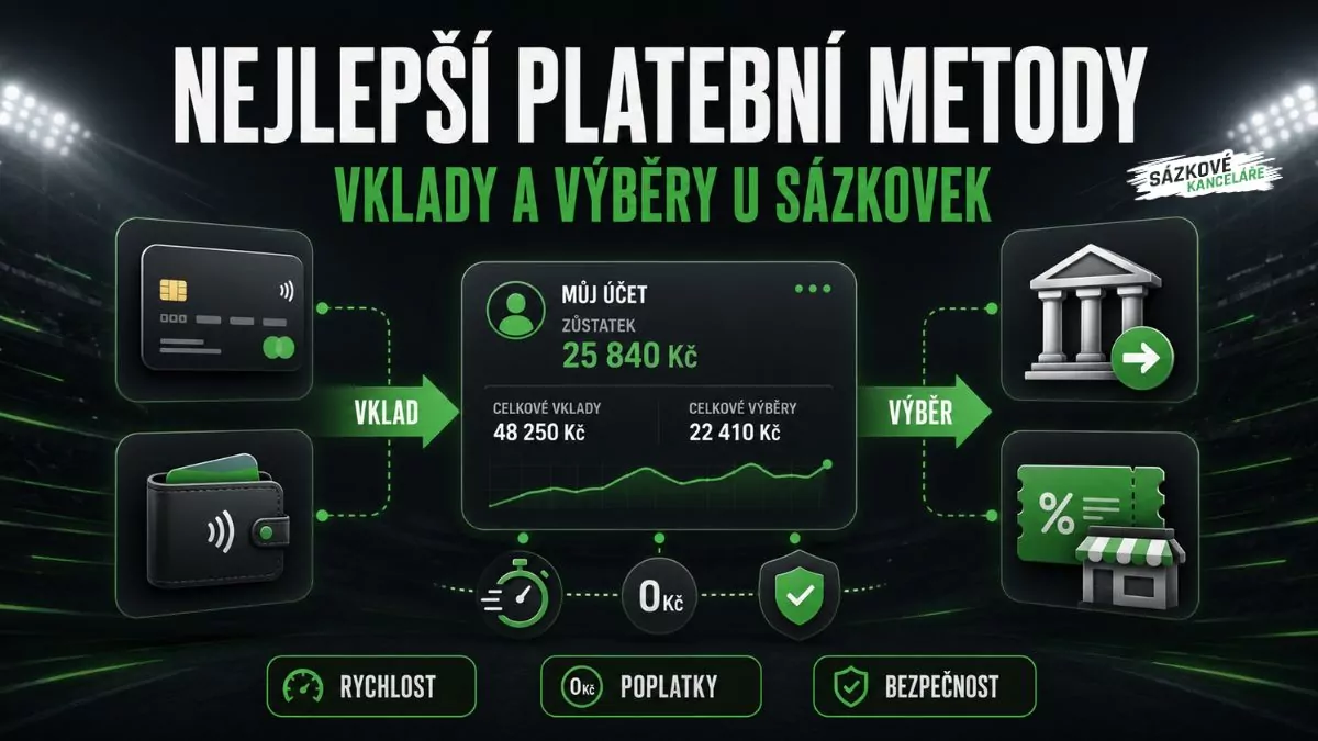 Nejlepší platební metody sazkových kanceláří