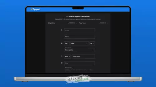 Tipsport registrace – Návod jak si založit účet během pár minut