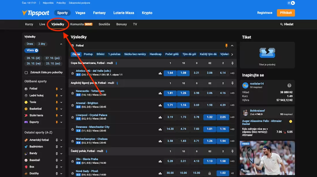 Kde zkontrolovat v sázkové kanceláři výsledky