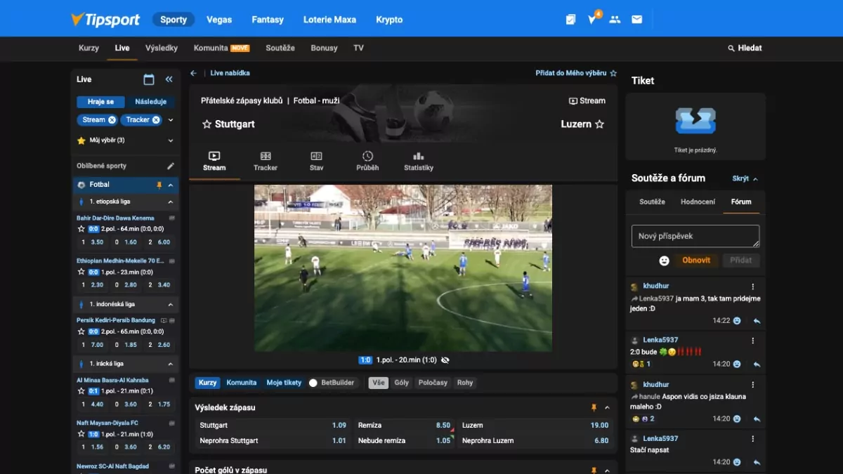 Tipsport živý přenos